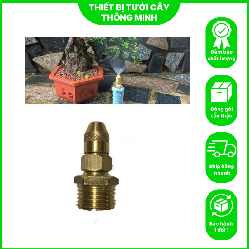 Bộ 10 Đầu Phun Sương Đồng Ren 21mm