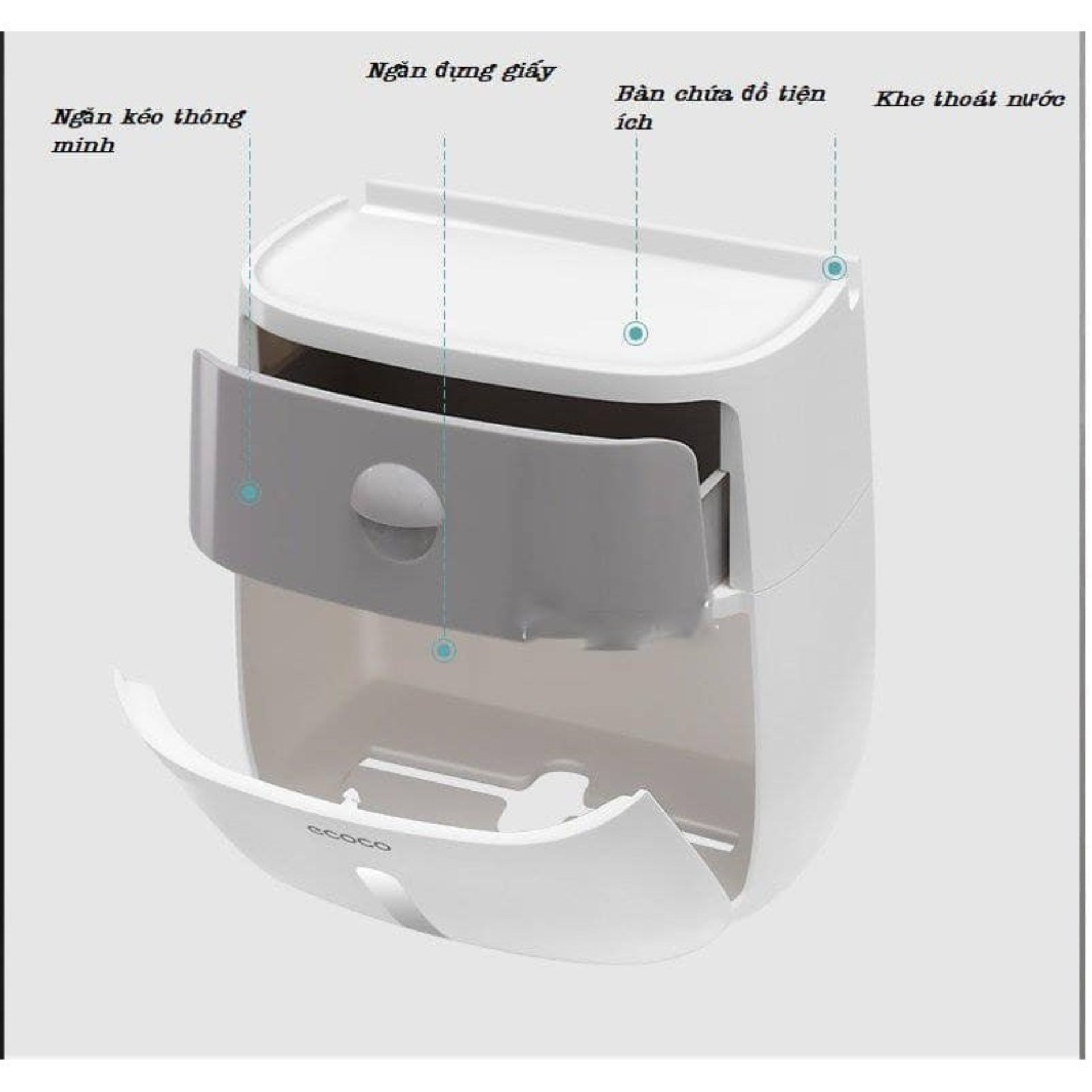 KỆ ĐỂ PHÒNG VỆ SINH 2IN1 ECOCO 2 TẦNG E1804