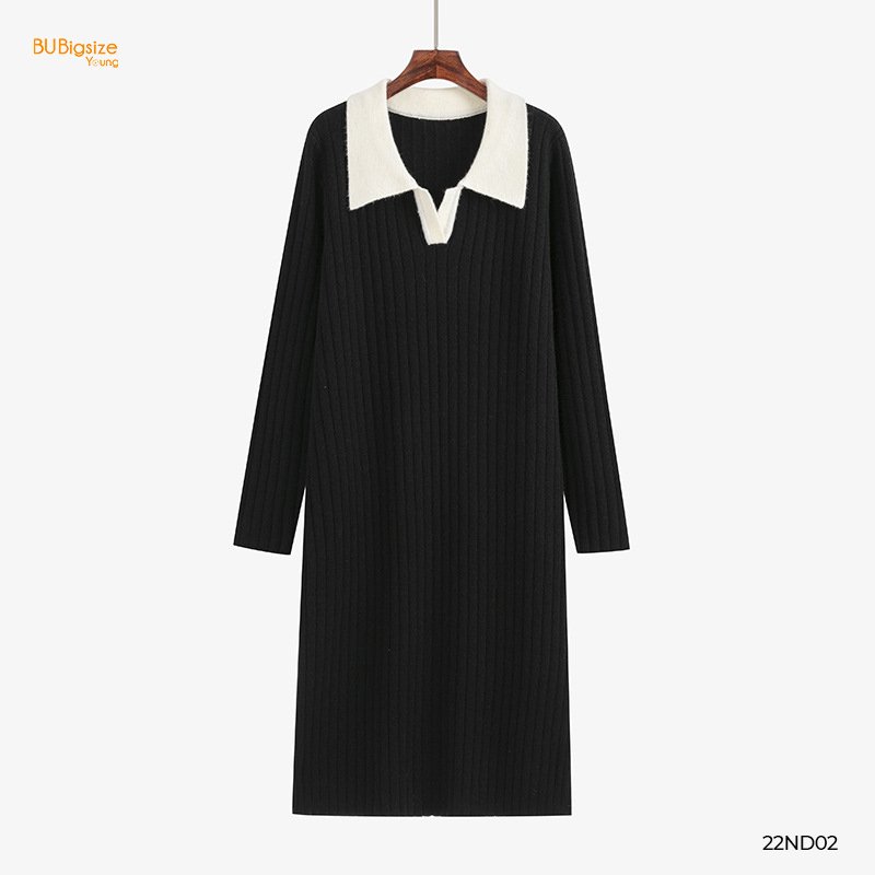 Đầm len polo BIGSIZE (55kg đến 95kg) - 22ND02 - [BU Bigsize Young]