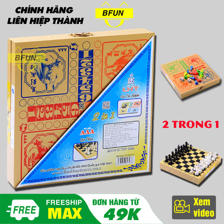 Bộ Cờ 2 Trong 1 Cao Cấp LIÊN HIỆP THÀNH – Bàn Cờ Vua Quốc Tế + Cờ Cá Ngựa, Trò Chơi Trí Tuệ Đồ Chơi Trẻ Em BFUN – OEM – top1shop