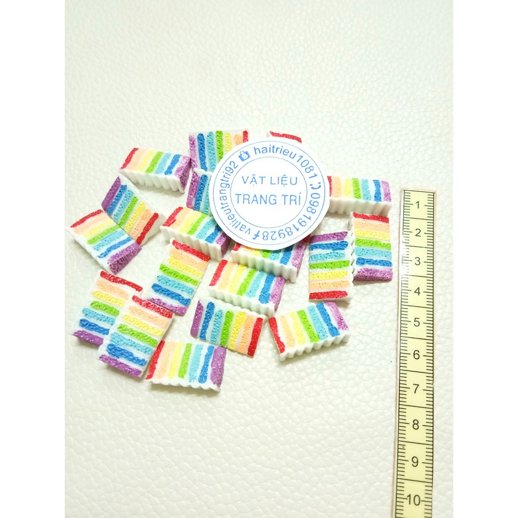 [HCM]Mô Hình Miếng Bánh 7 Màu Charm Slime [1 cái ]