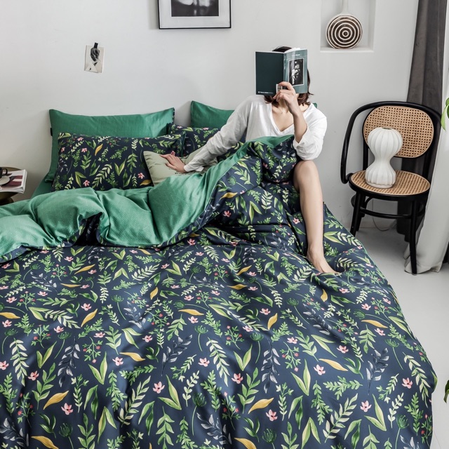 Bộ Chăn Ga Gối Lụa Tencel Cao Cấp ( Chăn Kèm Ruột )