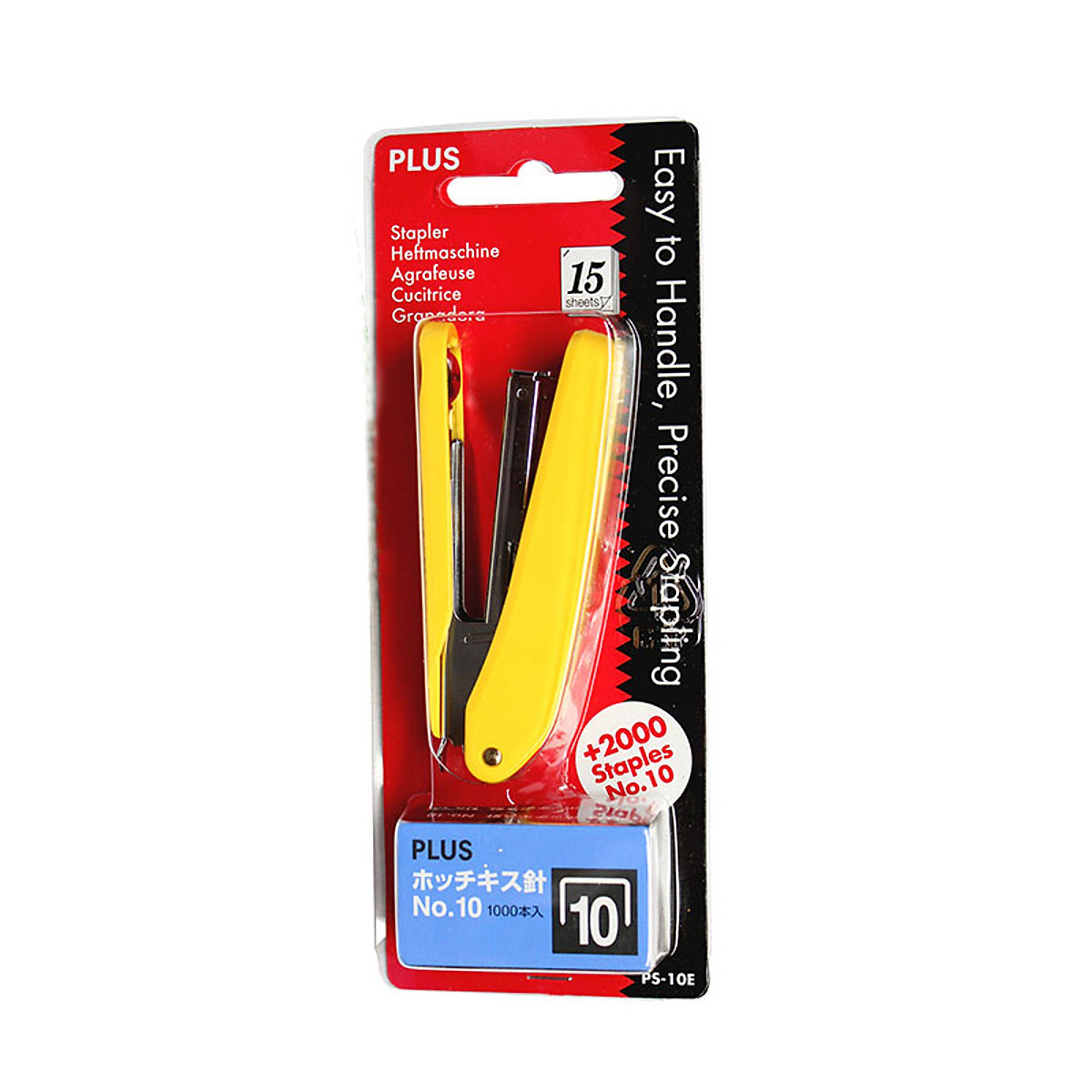 Bấm kim số 10 Plus PS-10E + 2 hộp kim số 10 Plus