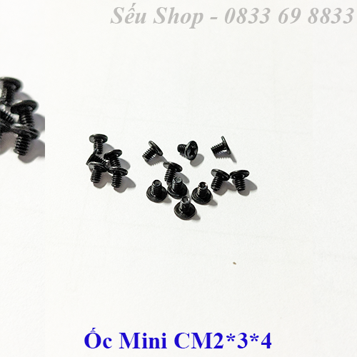 Combo 10 ốc mini CM 2*3*4 màu trắng / đen