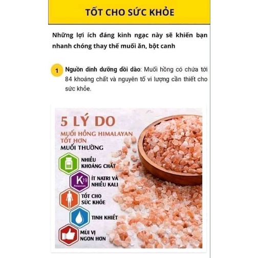 Muối Hồng Hymalia Túi 1KG