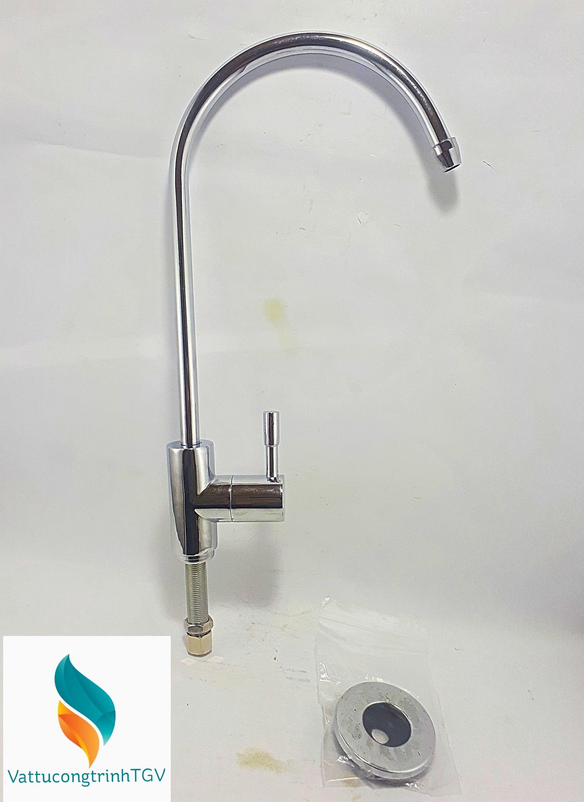 Vòi vặn cổ ngỗng inox tay gạt Faucet dùng cho máy lọc nước R.O