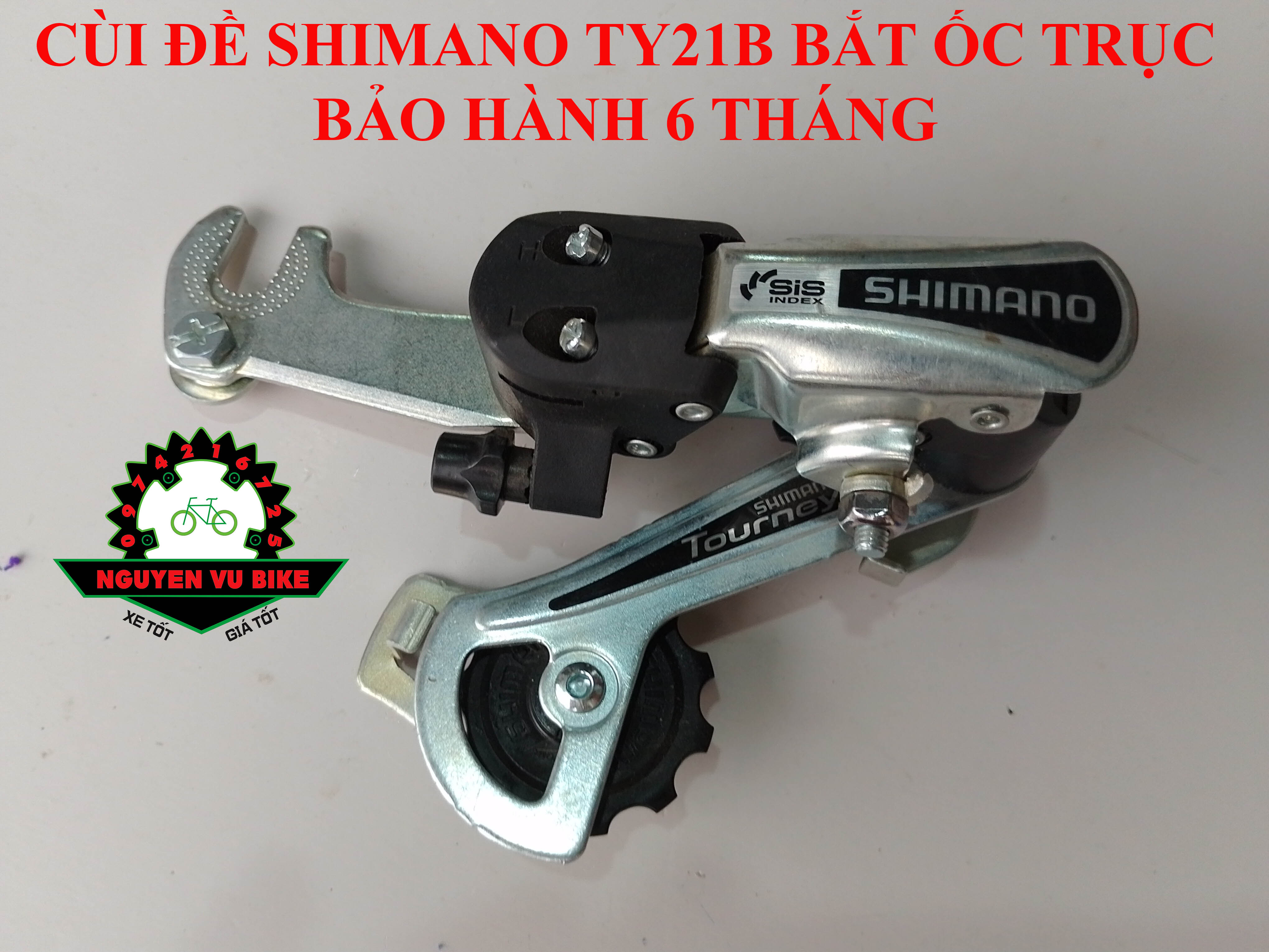 Cùi đề sau Shimano TY21B bắt ốc trục chính hãng, chất lượng cao