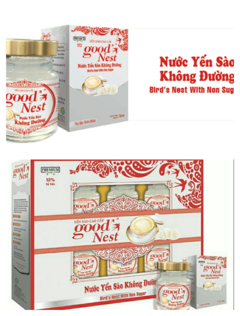 NƯỚC YẾN SÀO KHÔNG ĐƯỜNG GOODNEST