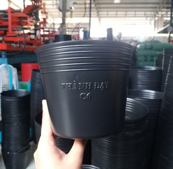 Chậu nhựa mềm đen thành đạt nhiều size ( bộ 10 chậu ) - chautrongcay