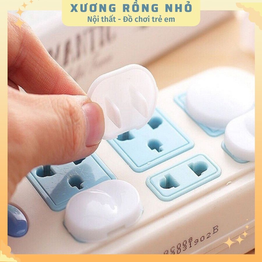 Combo 5 nút bịt ổ điện chống cháy, chống giật an toàn cho bé- che ổ điện 2 chân cao cấp-xương rồng nhỏ