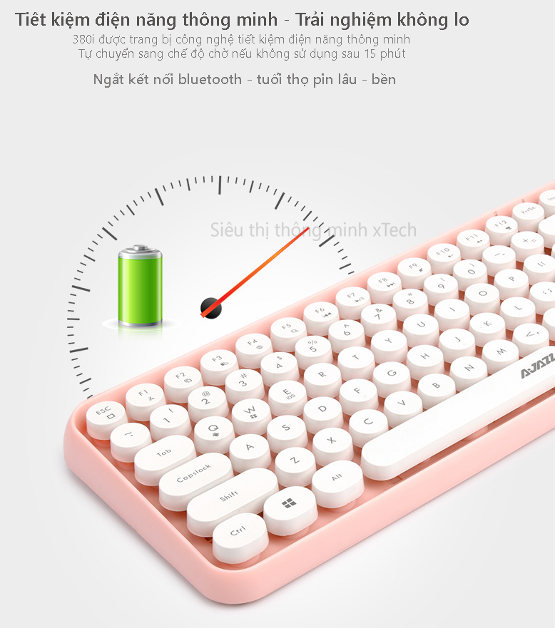 Bàn phím bluetooth không dây  AJAZZ 308i - Tương thích cho Iphone, Android, Macbook, Laptop