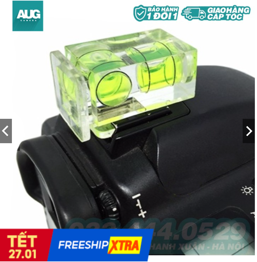 Hotshoe - Nắp che Flash giọt nước cân bằng chữ nhật 2 Line - AUG Camera Hà Nội