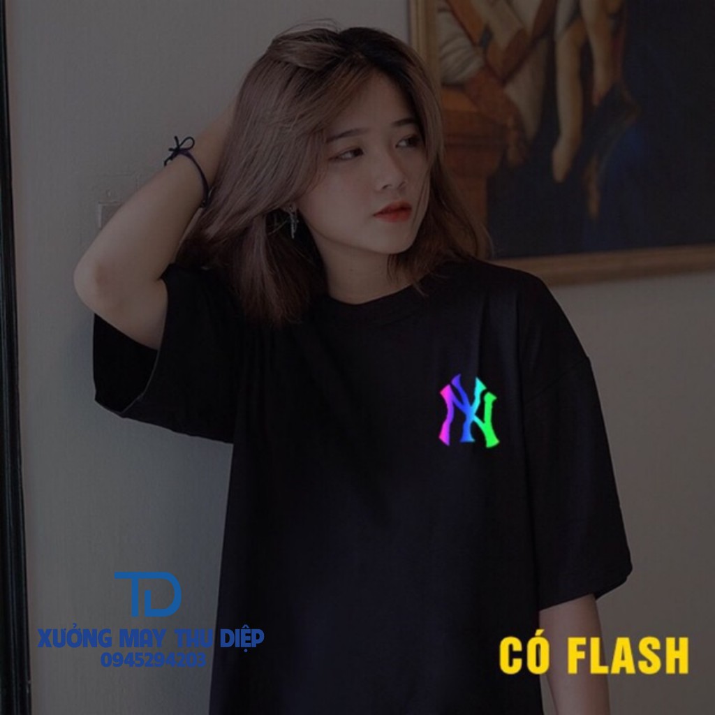Áo phông logo NY phản quang in ngực HARI1120