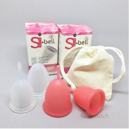 Cốc nguyệt san Sibell Pháp Kèm 2 viên tiệt trùng Cốc tiệt trùng Túi vải đủ kích thước