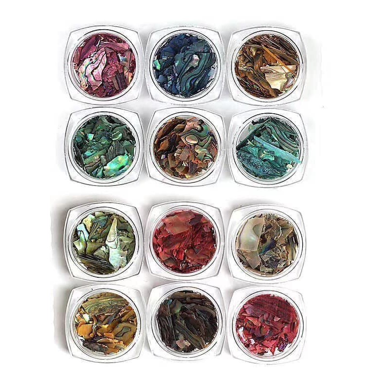 Set 12 Ô Xà Cừ Siêu Đẹp Làm Móng