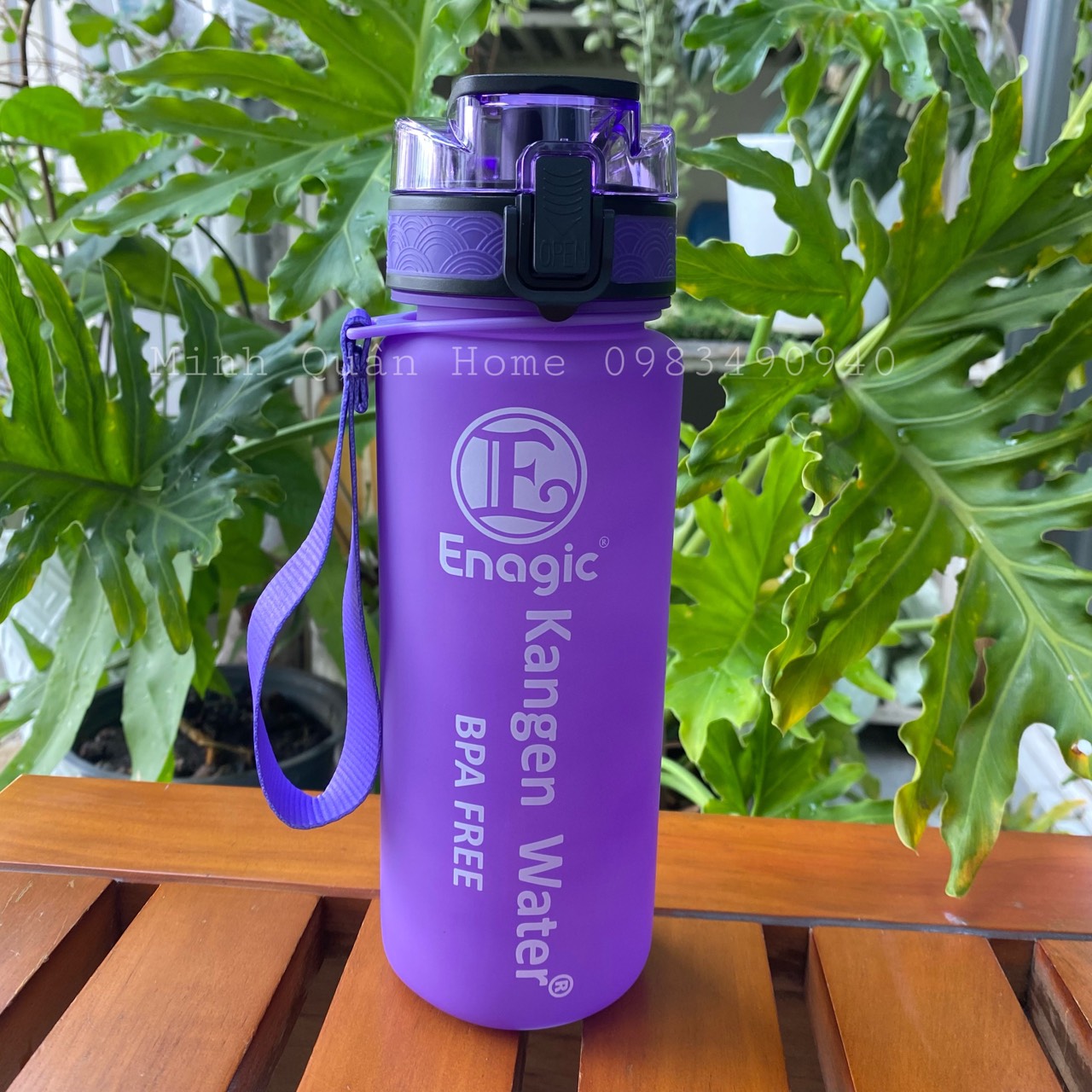 Bình đựng nước ion kiềm Kangen 1L - 800ML màu tím nhám