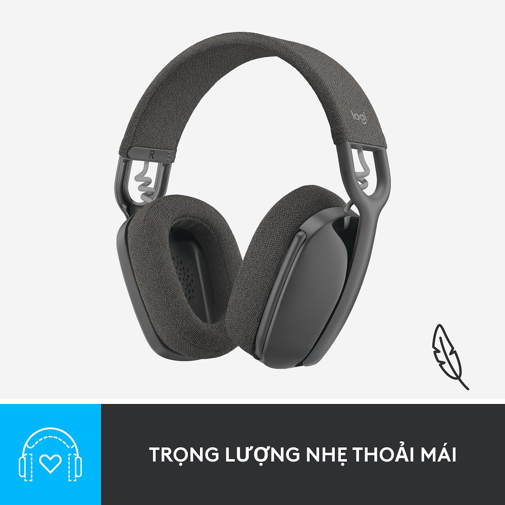Combo Webcam Logitech Brio 500 và tai nghe Logitech Zone Vibe 100