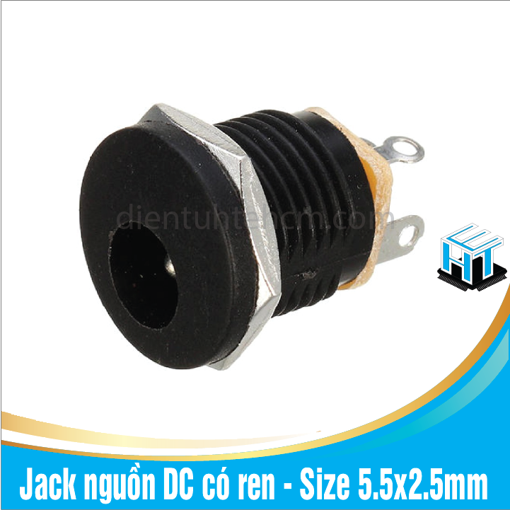 Set Combo  Jack nguồn DC có ren - Size 5.5x2.5mm ( DC-022)