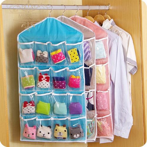 Bags. Wall Hanging Storage Bag. 16 Pockets Socks Bra Underwear Rack Hanger Storage Organizer
