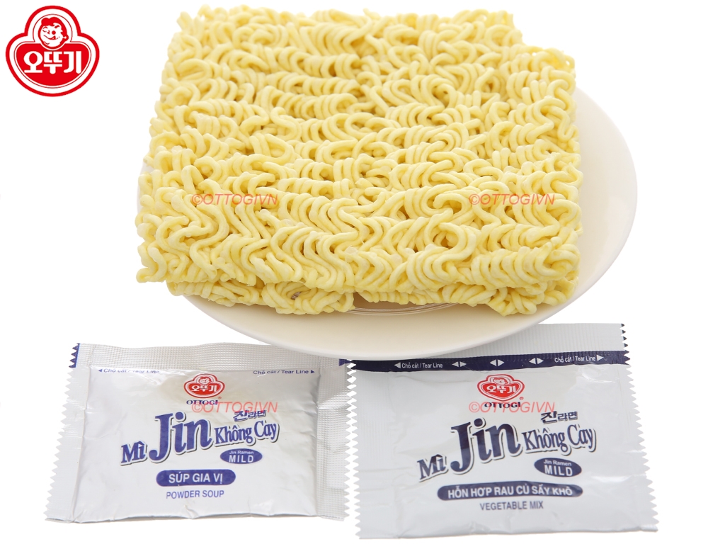 Combo 3 gói Mì Jin Không Cay Ottogi 120G