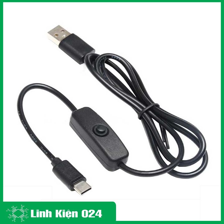 Cáp nguồn Raspberry Pi 4B cáp chuyển đổi nguồn 5V-3A giao diện usb type-C