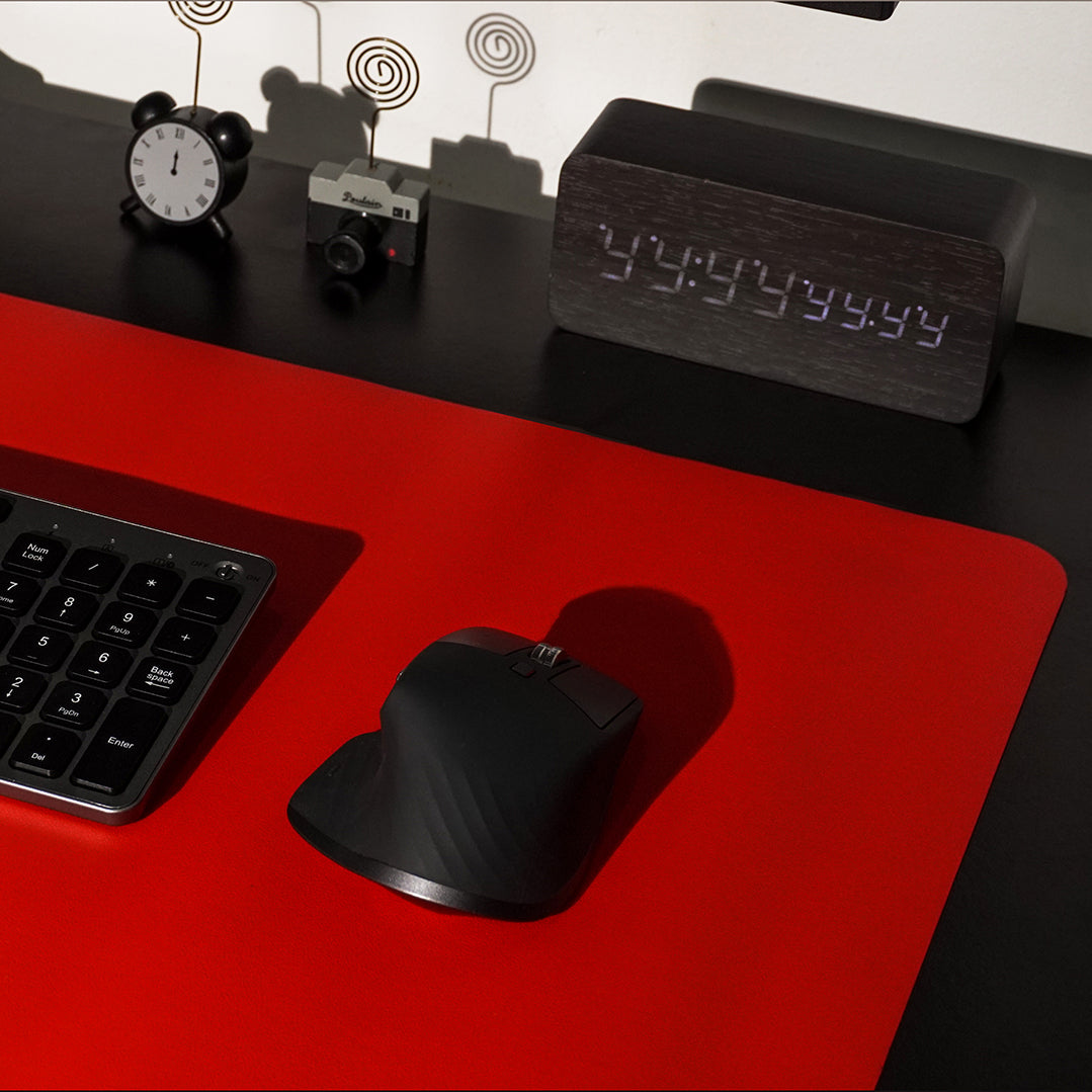Lót Chuột Bản Lớn Chất Liệu Giả Da PU/Gỗ Sồi Ép Cao Cấp HyperWork Mousepad