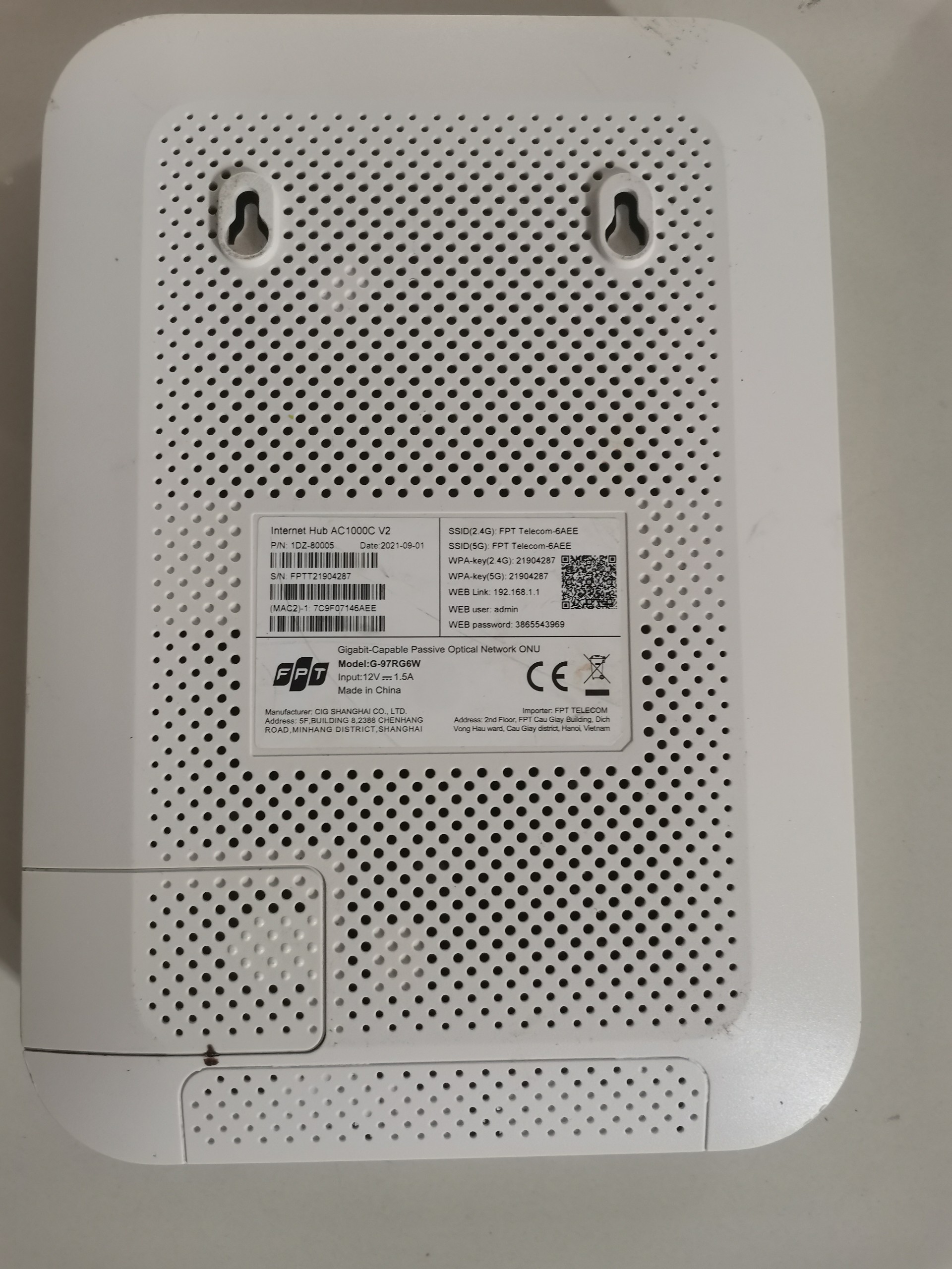 Modem Quang FPT Internet Hub AC1000F/ AC1000C V2
