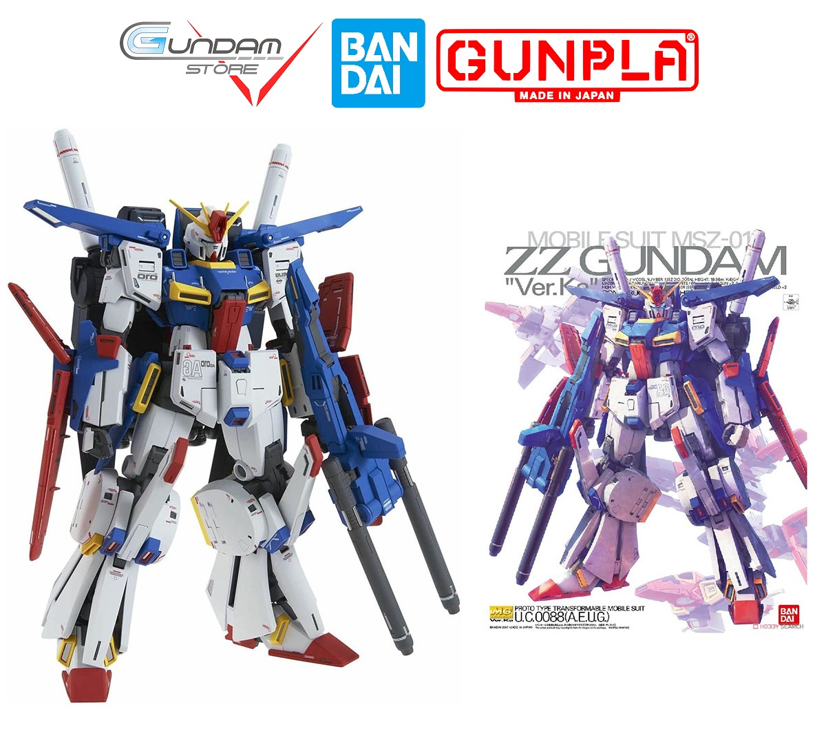Mô Hình Gundam MG ZZ Ver Ka Bandai 1/100 Master Grade Đồ Chơi Lắp Ráp Anime Nhật