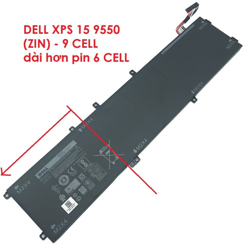 Bảng giá Pin Laptop DELL XPS 15 9550 (ZIN) -  9 CELL - XPS 15 9550 9560 11.4V 97Wh 6GTPY 5XJ28, Precision 5110 M5520 H5H20 5XJ28 5D91C Phong Vũ