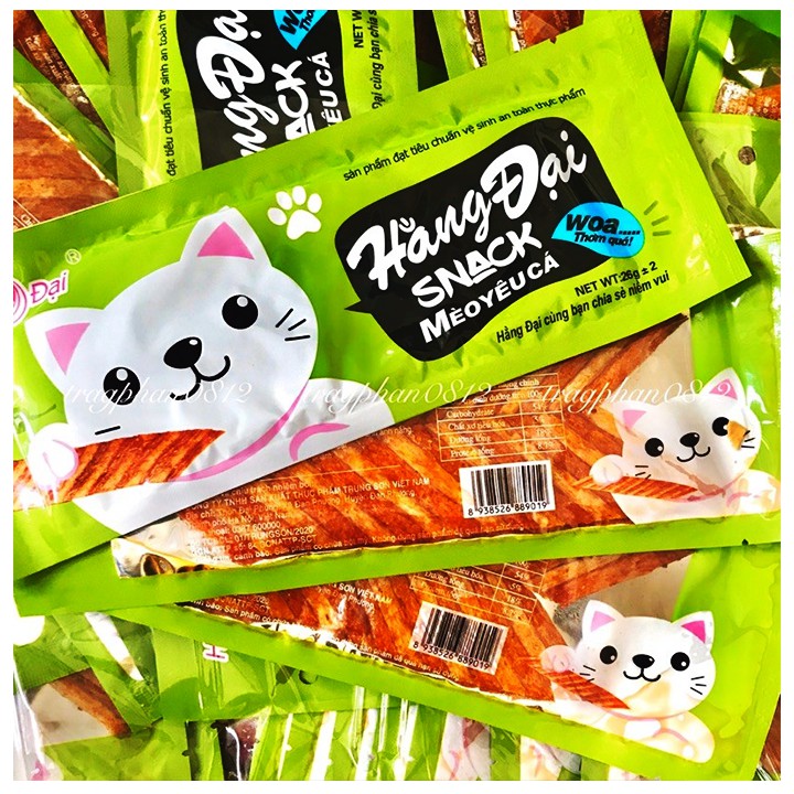 Snack Mèo Yêu Cá Hằng Đại gói 26gr (2 gói)
