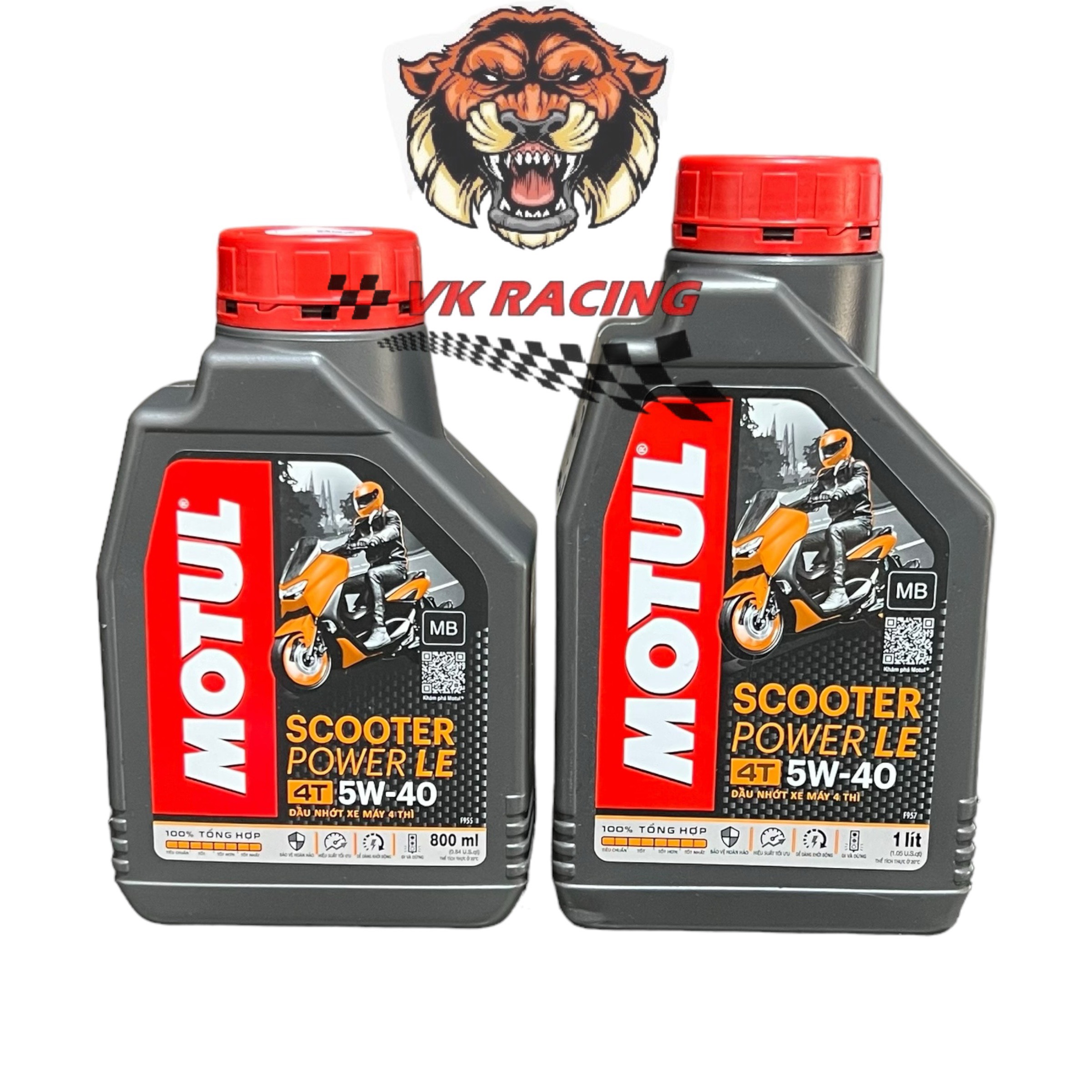 Nhớt motul scooter power le 5w40 tổng hợp 100% 0.8l 1.0l - xe tay ga