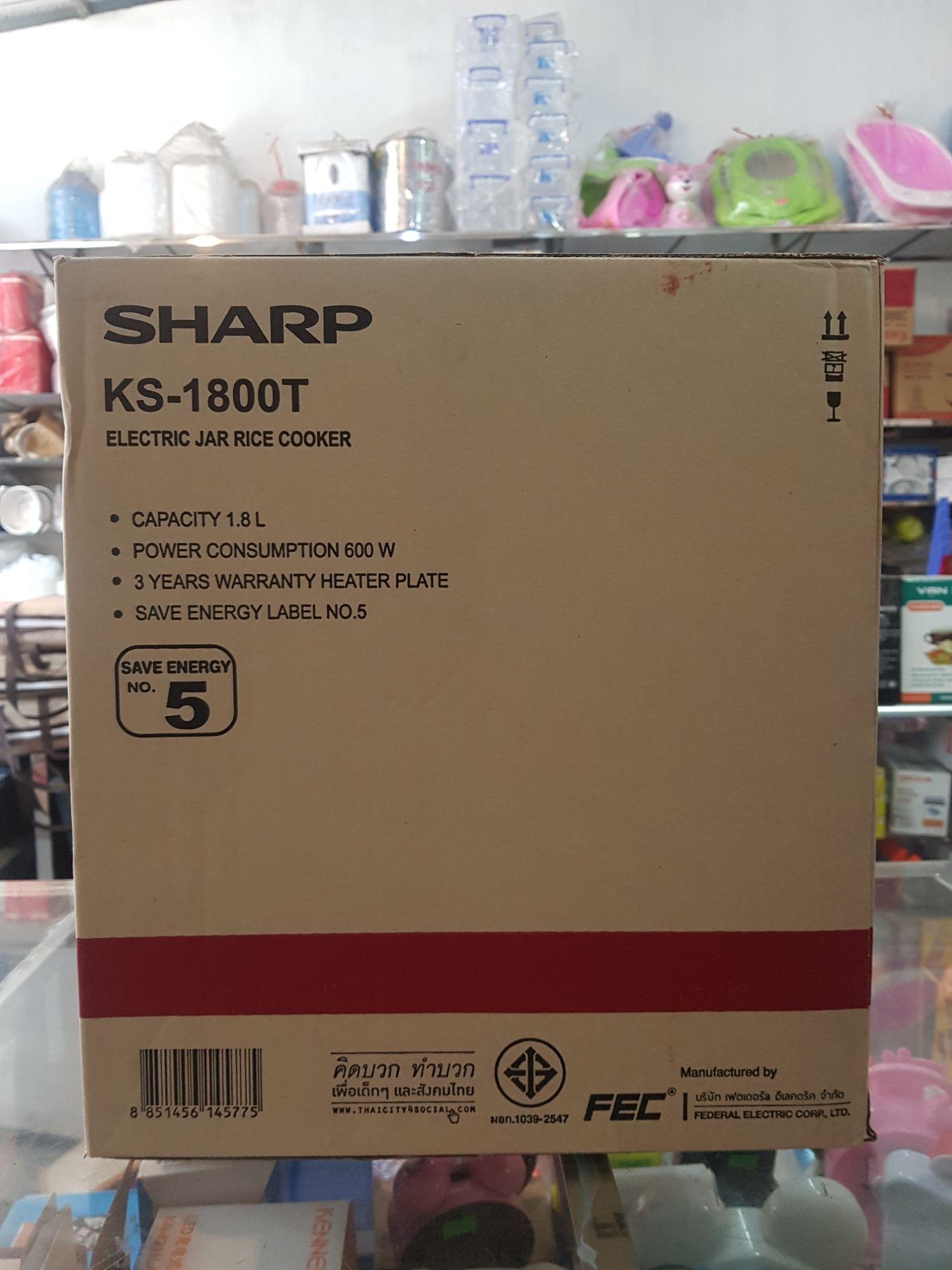 Nồi cơm điện SHARP 1.8L KS-1800T nhập Thái Lan