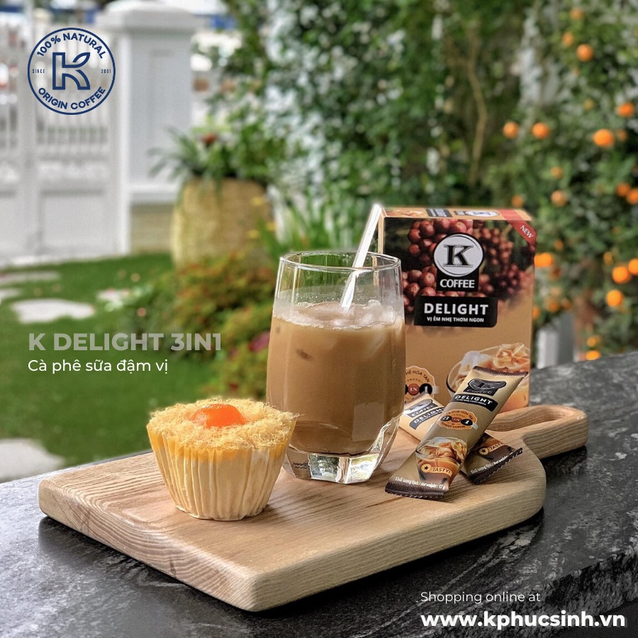 Cà Phê Hòa Tan K Coffee Delight 3in1 (255G / Hộp)