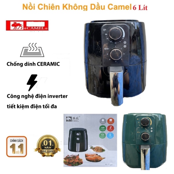 Giá bán Nồi chiên không dầu Camel 6L(tặng chổi quét dầu)