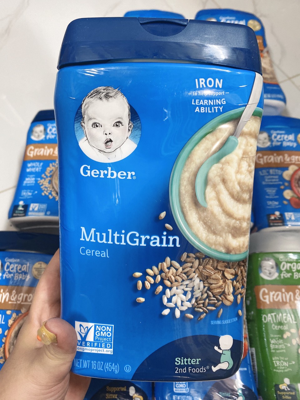 (Date 31/08/2024) Bột ăn dặm  Gerber 227g gạo và yến mạch
