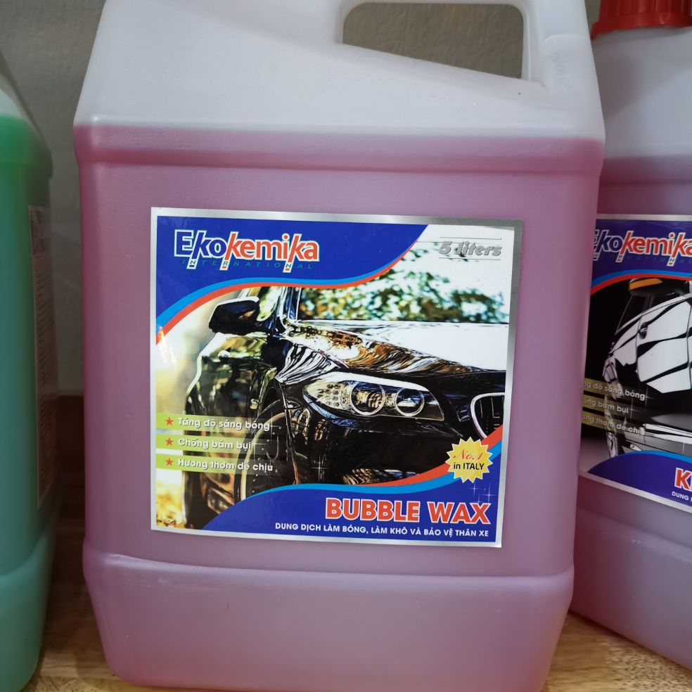 DUNG DỊCH LÀM KHÔ VÀ LÀM BÓNG THÂN XE EKOKEMIKA ITALY - BUBBLE WAX - 5L