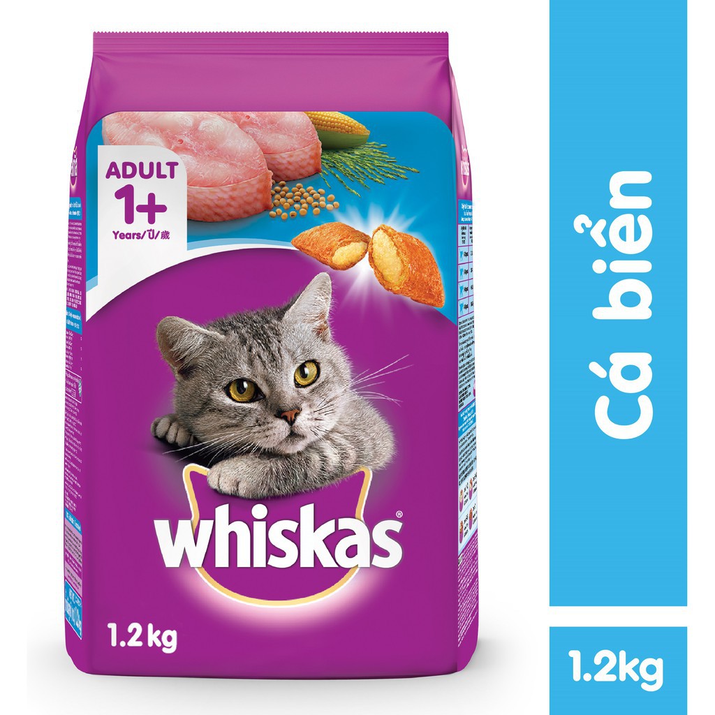 HẠT WHISKAS TÚI 1.2KG CHO MÈO