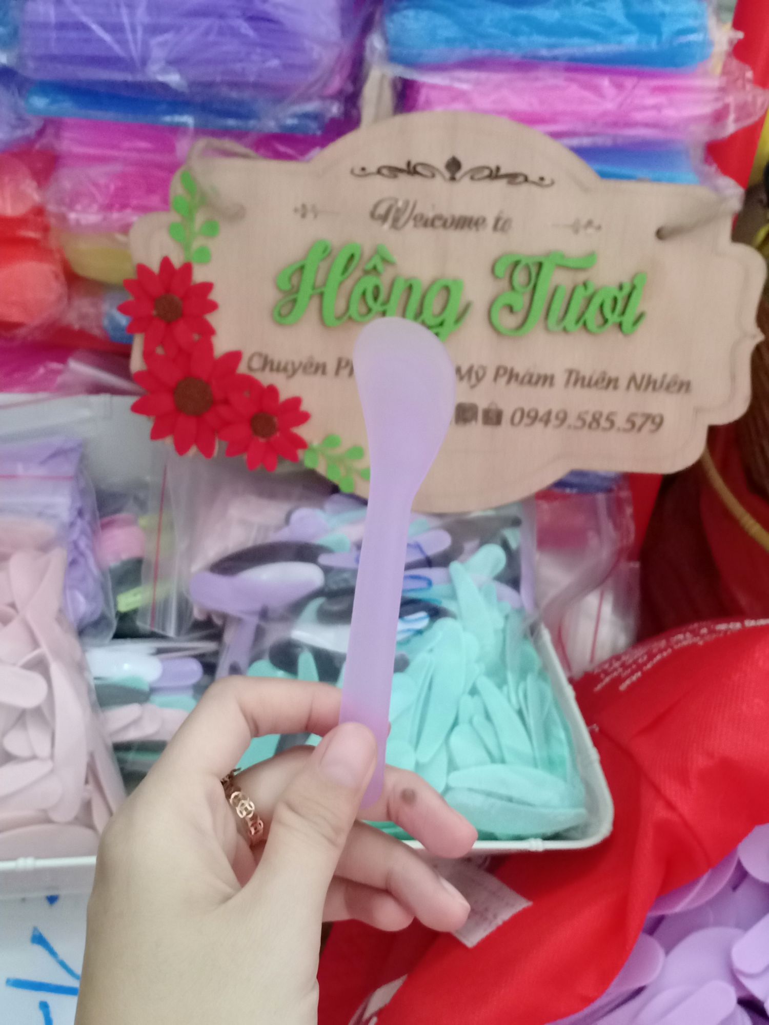 Combo 100 muỗng múc kem [màu tím]