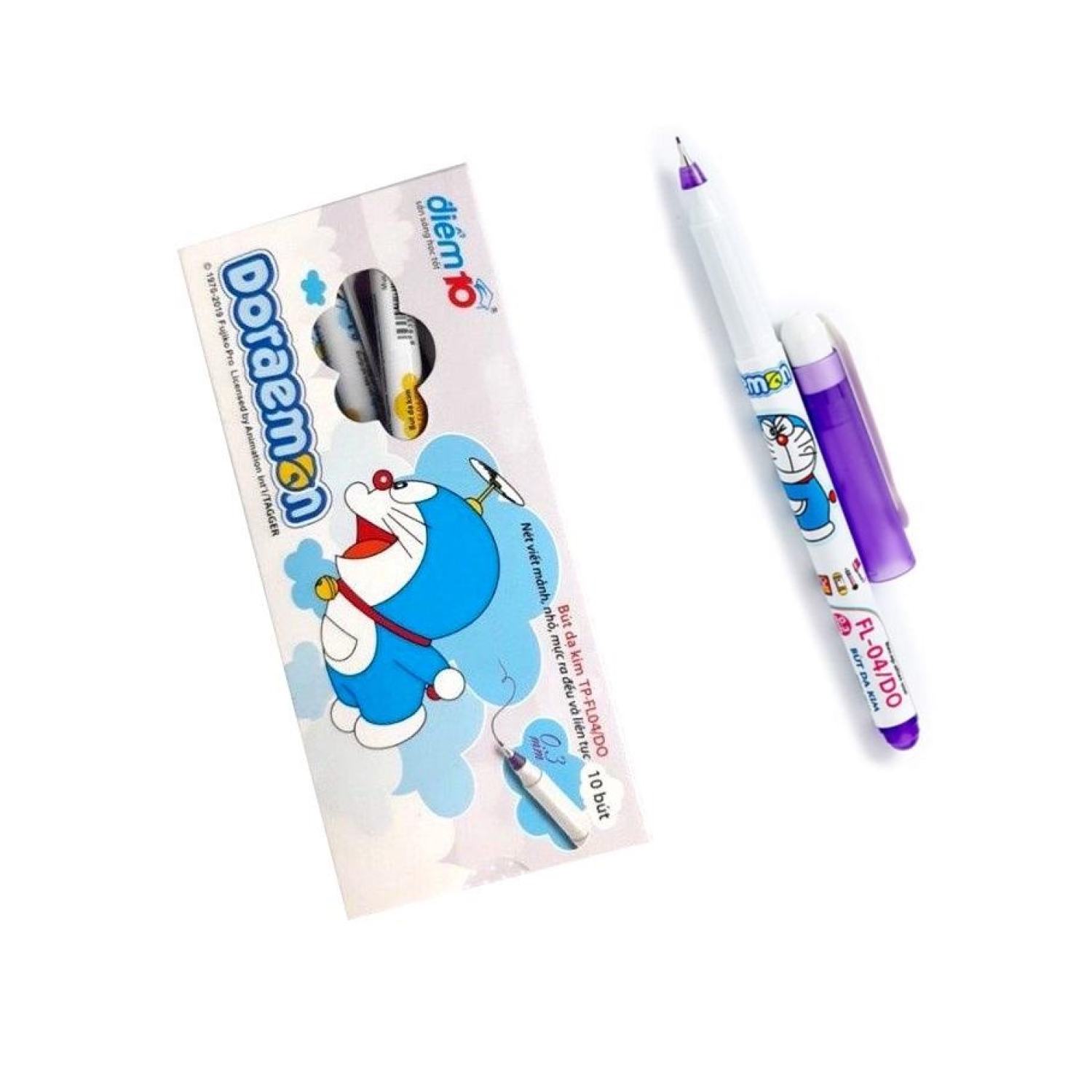 Bút Dạ Kim Doraemon Thiên Long TP-FL04/DO Mực Tím Cho Học Sinh