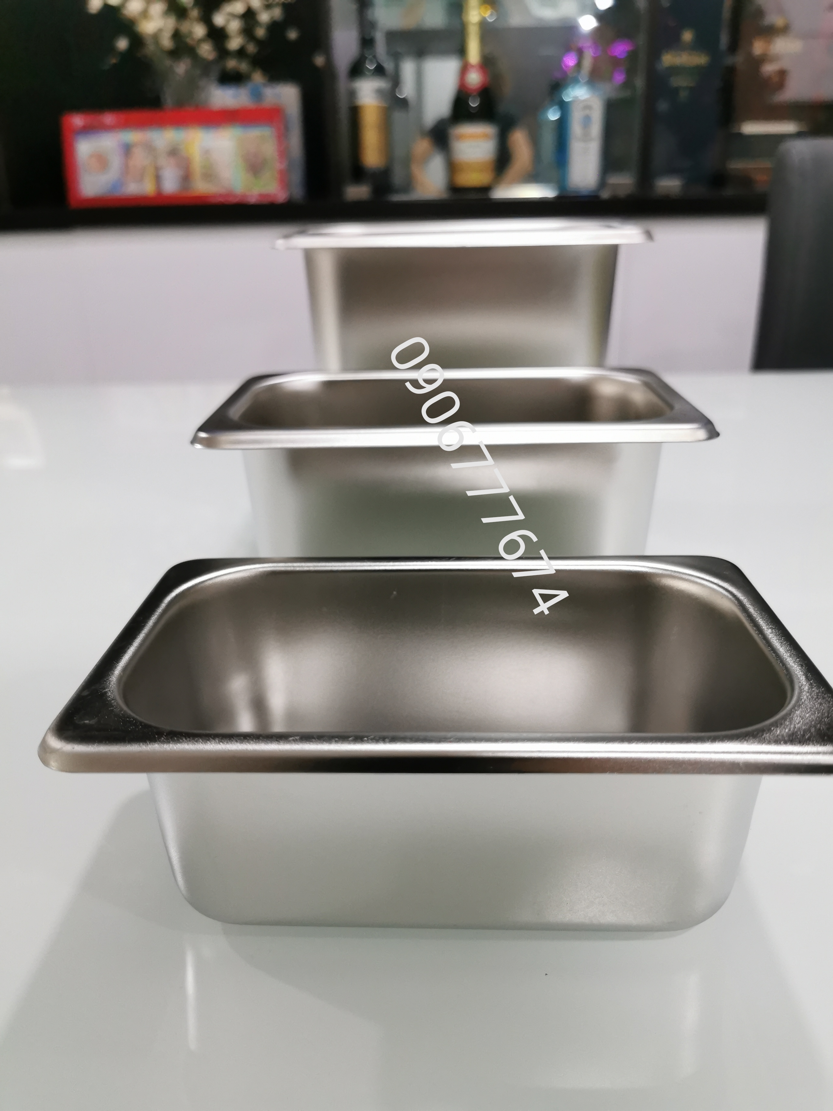 khay inox GN 1/9 đựng topping
