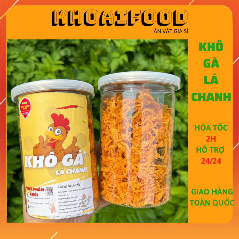 Khô gà lá chanh cay dai chuẩn vị (hũ 200gr)