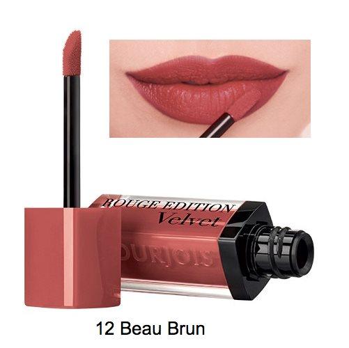Son Bourjois Rouge Edition Velvet (Màu 12 - Beau Brun - Đỏ gạch) 7.7ml