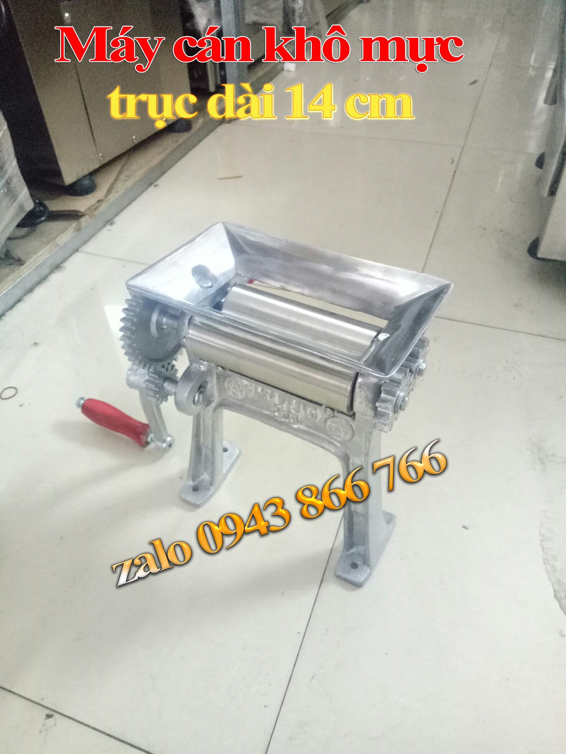 [HCM]Máy cán khô mực trục inox dài 140mm