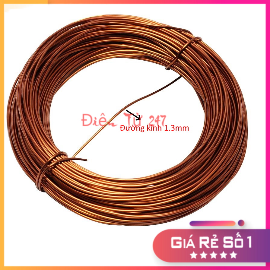 Dây Đồng Quấn Động Cơ, Biến Áp 1.3mm Cuộn 100g