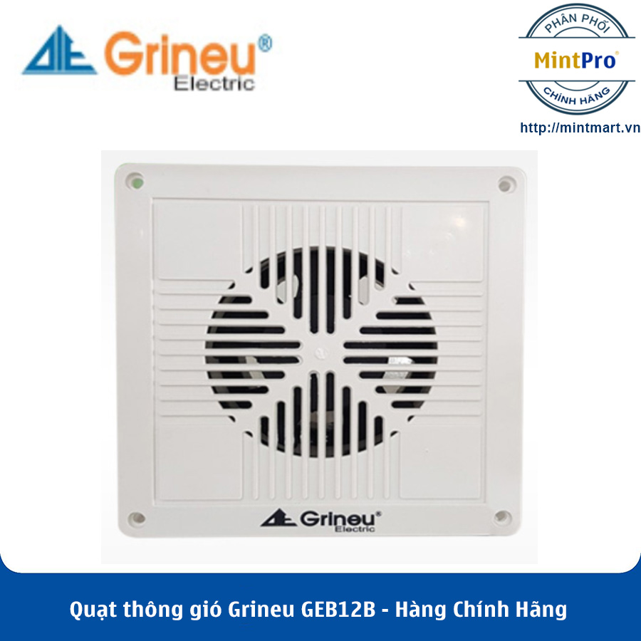 Quạt thông gió nhà vệ sinh Grineu  GEB12B - Hàng Chính Hãng