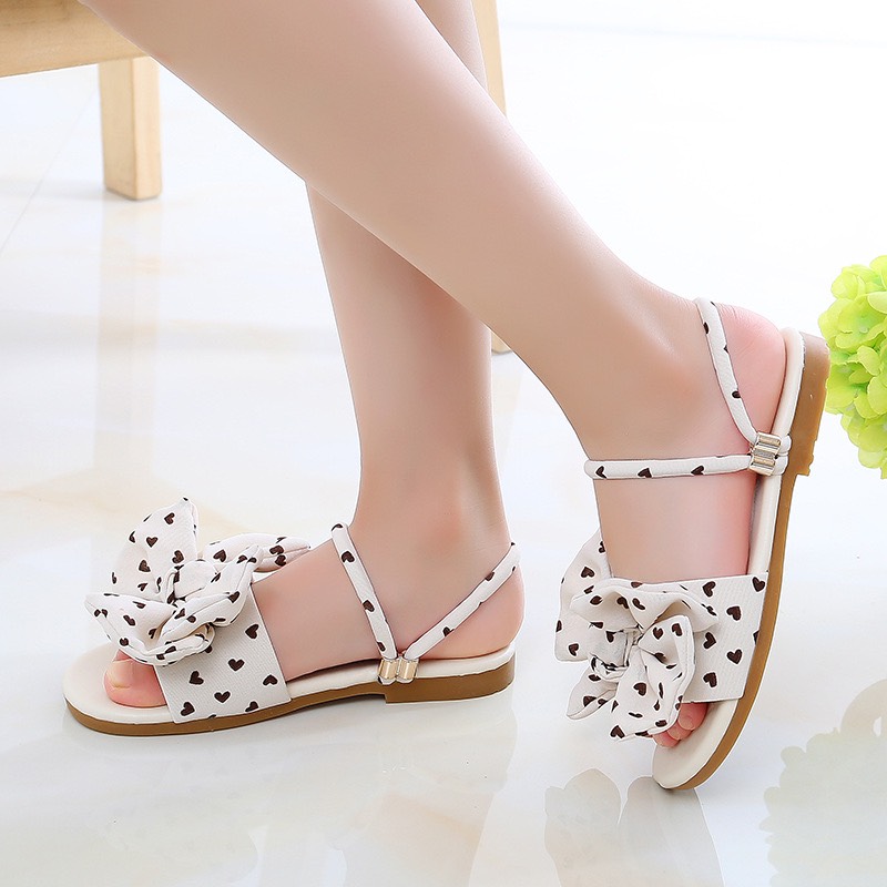 Dép sandal nơ  chấm  bi  cực xinh cho bé(Q2020)