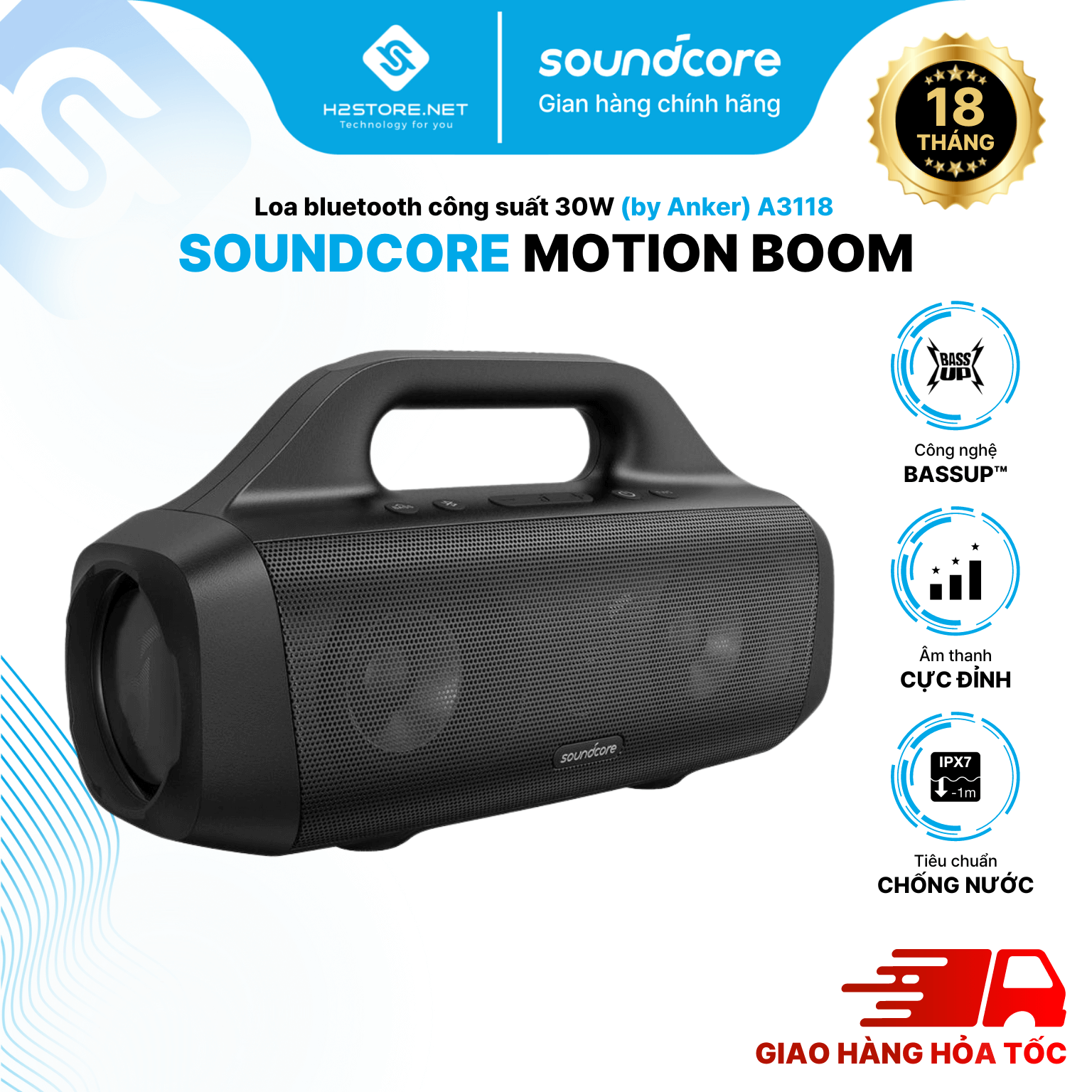 Loa bluetooth Anker SoundCore Motion Boom 30w - A3118