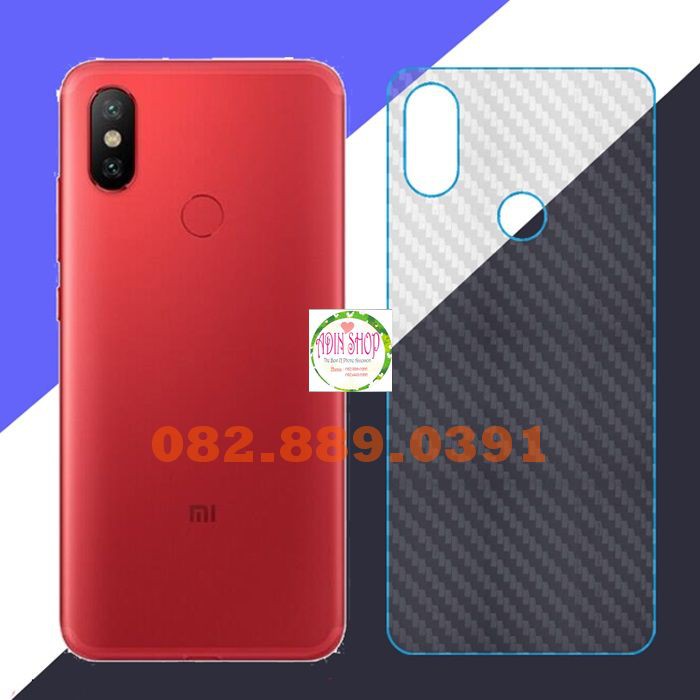 [HCM]Miếng dán mặt lưng Xiaomi Mi 8/ Mi A2/ Mi 6x skin carbon