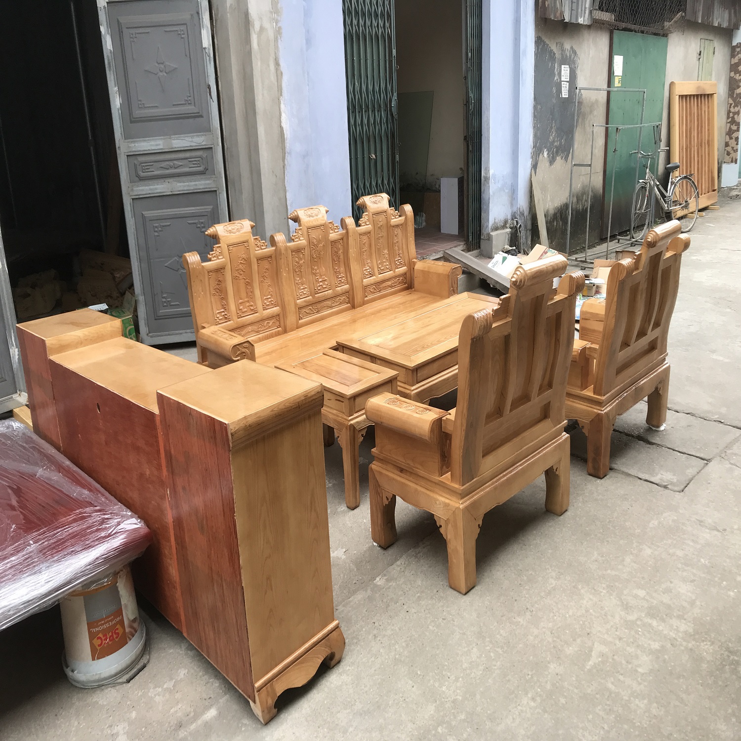 Bộ Bàn Ghế Âu Á Gỗ Sồi Nga