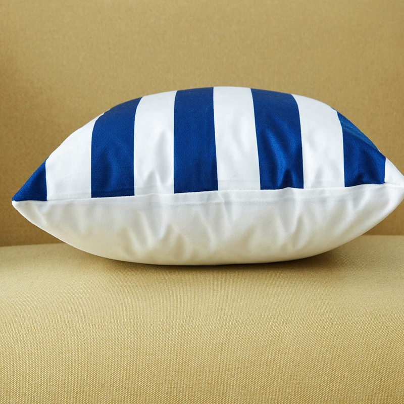 Navy Color Cushion Cover Decorative Square Throw Pillow Cases For Sofa